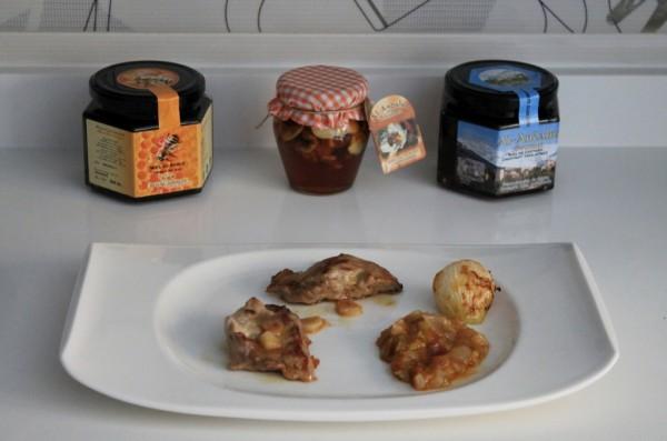 solomillo de cerdo con mermelada de espárragos trigueros