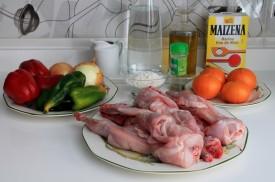 conejo asado con salsa de mandarina y verduras crujientes