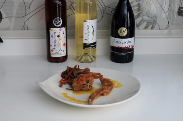 conejo asado con salsa de mandarina y verduras crujientes