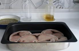 filetes de emperador al horno con ajos tiernos