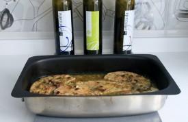 filetes de emperador al horno con ajos tiernos