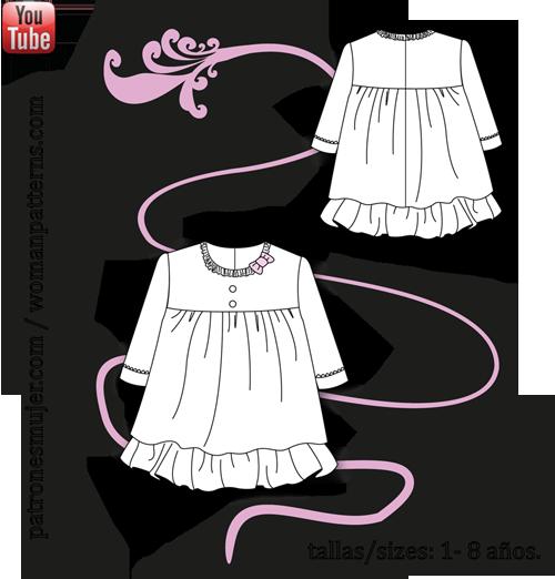 vestido-manga-francesa-patronesmujer