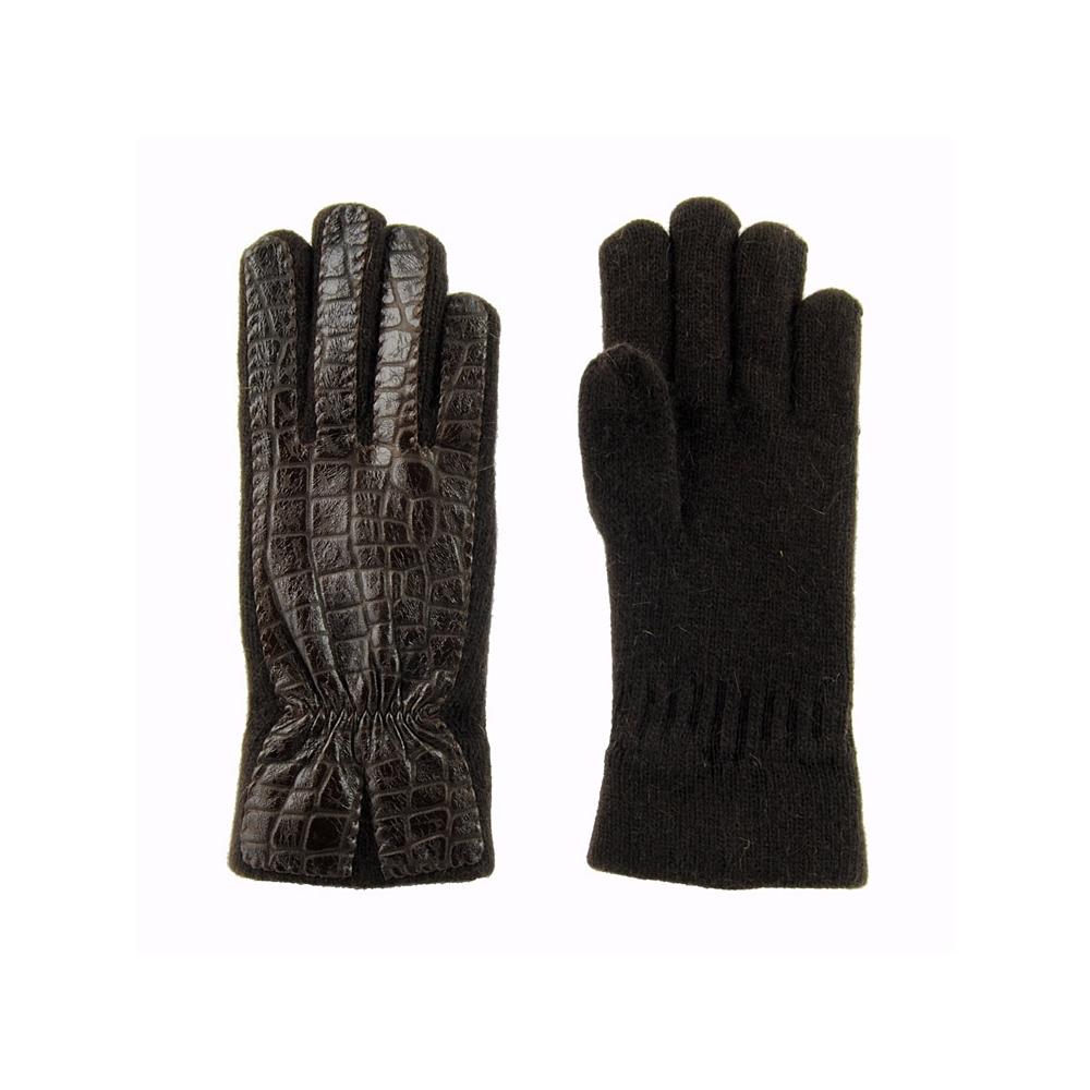 PAULA ALONSO - guantes-lana-y-piel-coco-marron