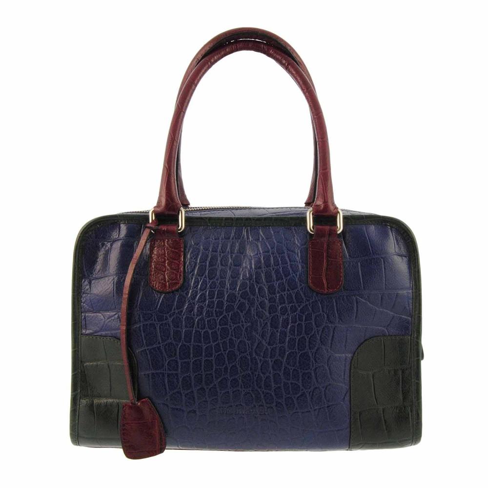 PAULA ALONSO - bolso-mano-piel-coco-azulverde-y-burdeos