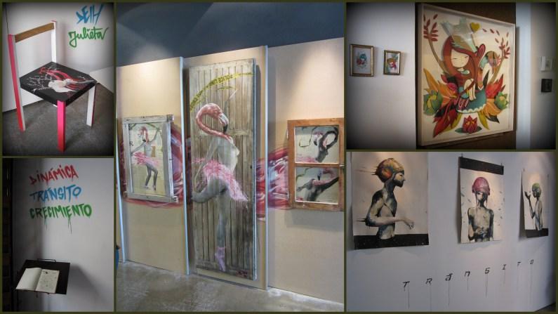  Exposición "Dinamica, Tránsito, Crecimiento", de los grafiteros Vinz, Deih y Julieta