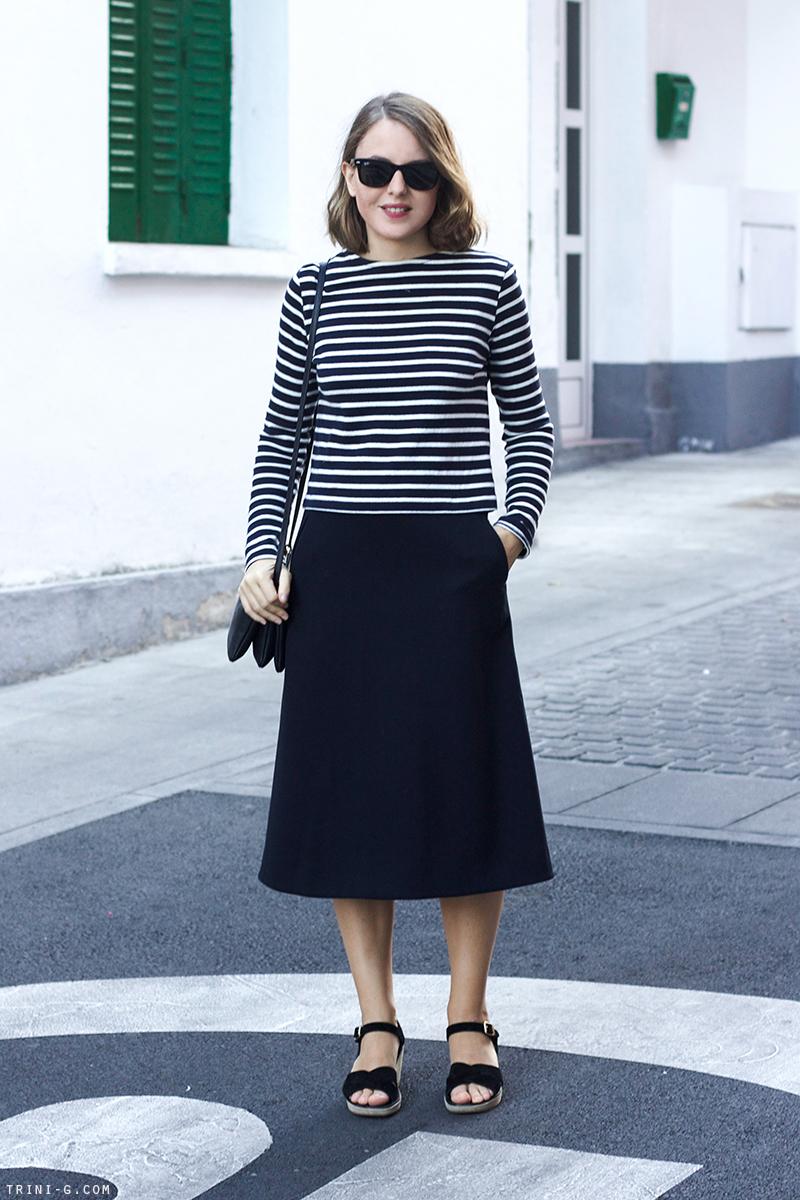 Trini |striped top COS midi skirt