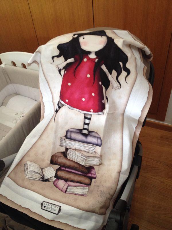 Manta con tela Gorjuss para carrito de bebe
