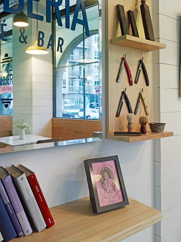 decoración vintage a barbería