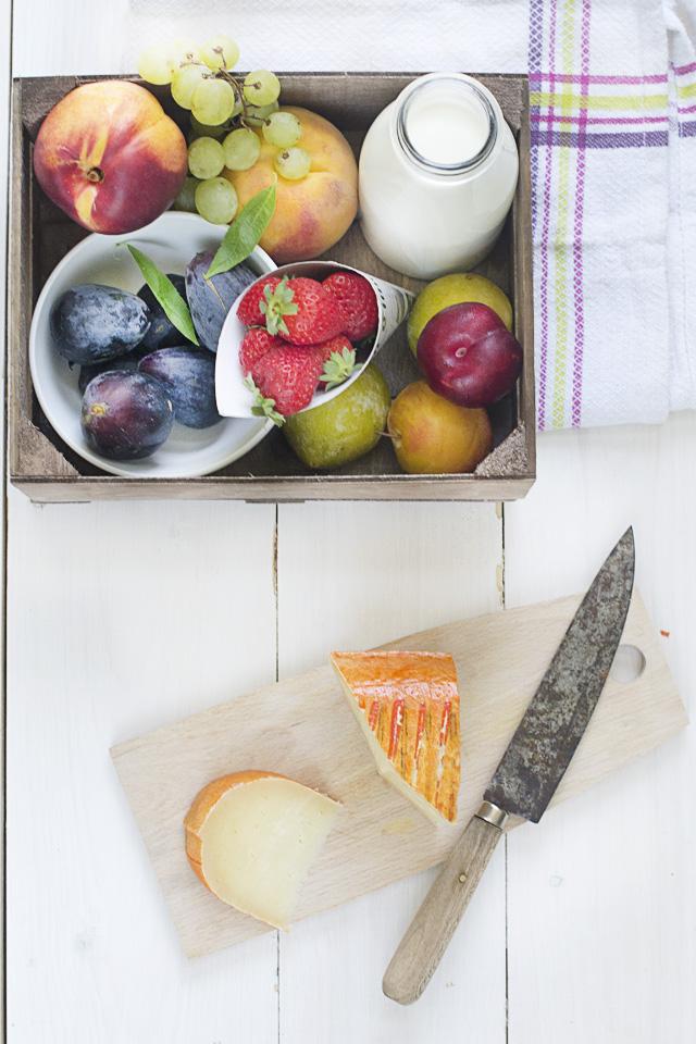 bodegon de sopa de vainilla y frutas