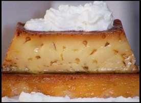 Flan de huevo miniatura Almendras garrapiñadas