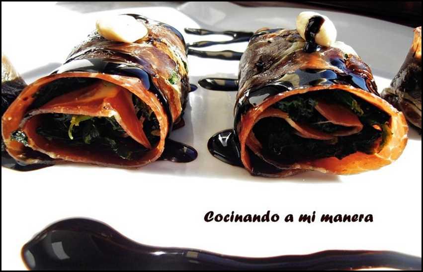 enrollados 5 Tapas con jamón