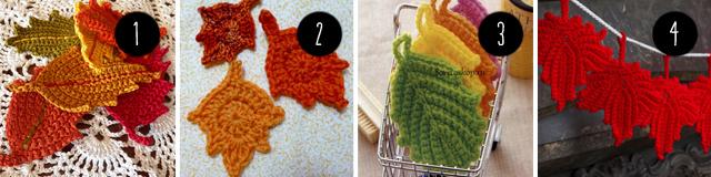 Crochet Leaves free pattern