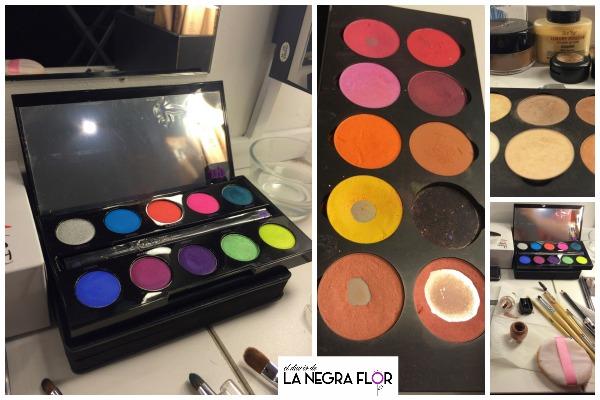 Productos de maquillaje usados en la sesión de Colors Up