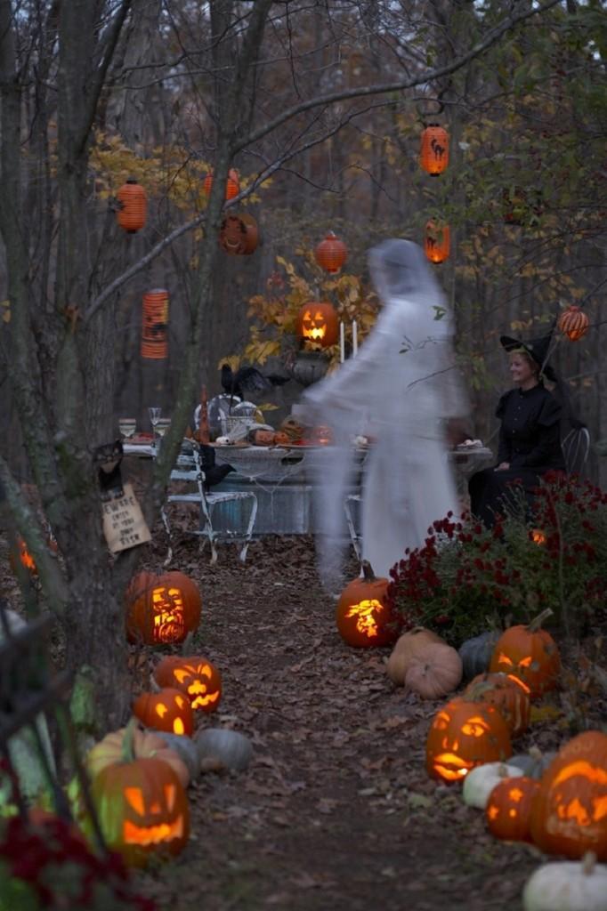 decoracion jardin halloween