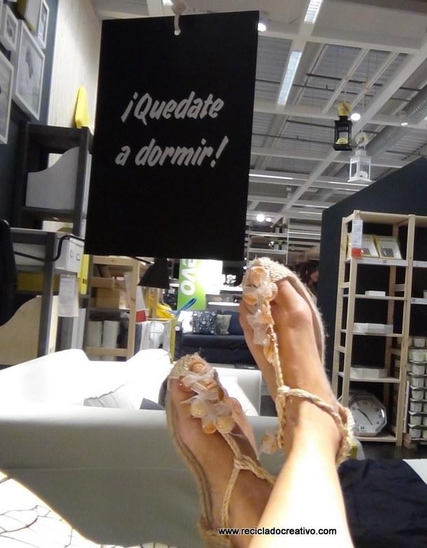 Sandalias, alpargatas, espardeñas valencianas tuneadas. Reciclado Creativo. Rosa Montesa