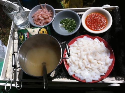 Mise en place del arroz negro