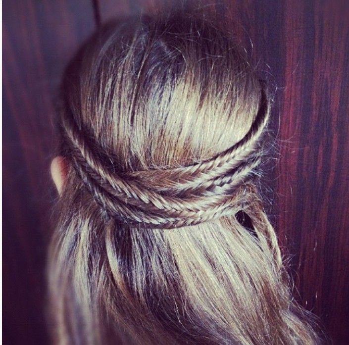 Novia con peinado de trenza