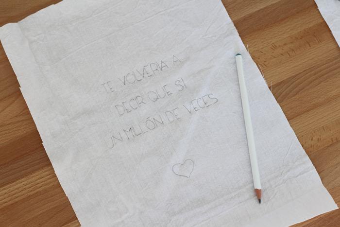 Dibujamos los que vamos a bordar con un lapiz