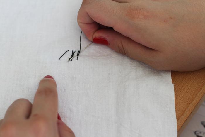 Rematar por detrás de la tela