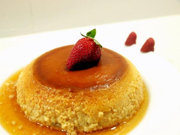 Flan de manzana