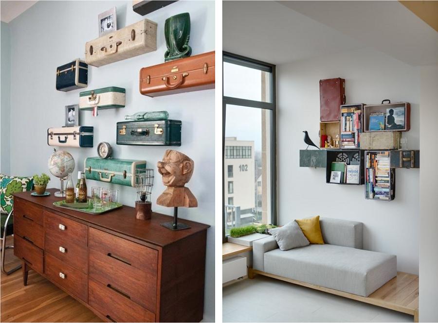 Decorando las paredes: Composición Maletas Blog T&D