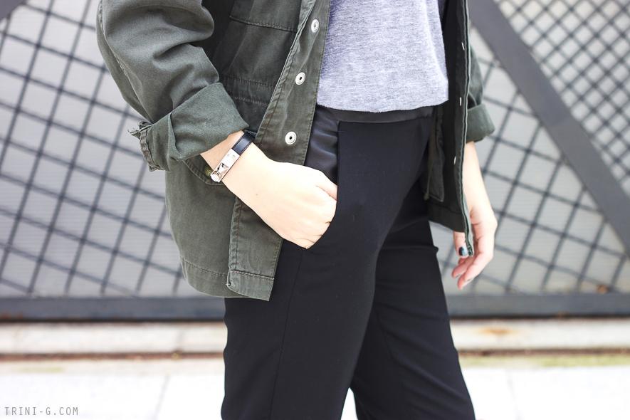 Trini | Saint Laurent leather clous bracelet