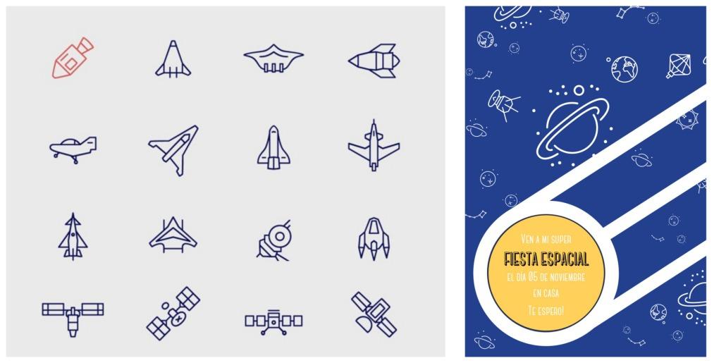 imágenes espaciales gratis para fiestas infantiles