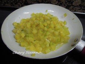 REVUELTO DE SETAS CON CALABACÍN Y JAMÓN