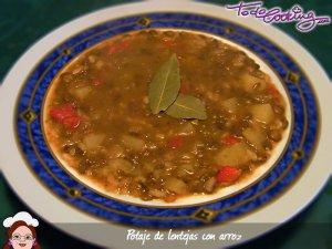 Potaje de lentejas con arroz