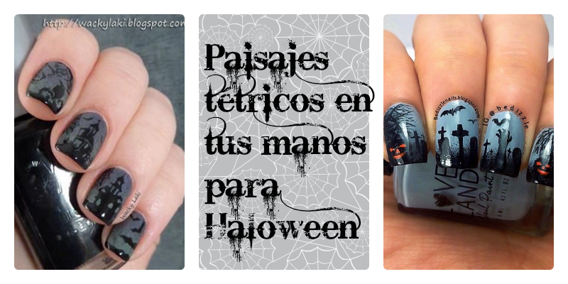 paisajes tétricos en tus uñas