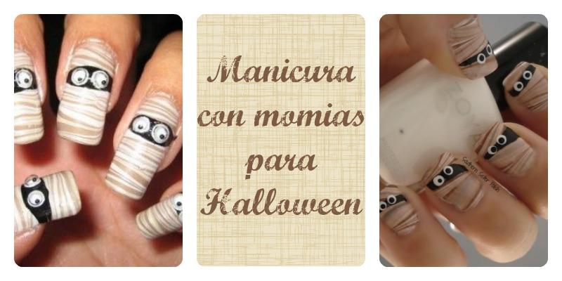 manicura con momias Halloween