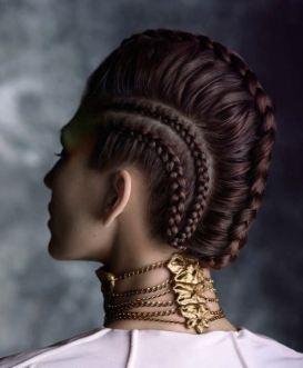 Recogido con trenzas africanas