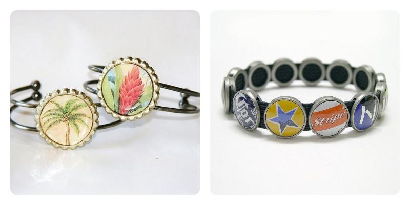 pulseras de diseño hecho con chapas