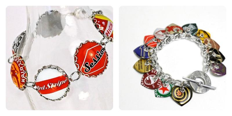 chapas como cuentas de pulseras