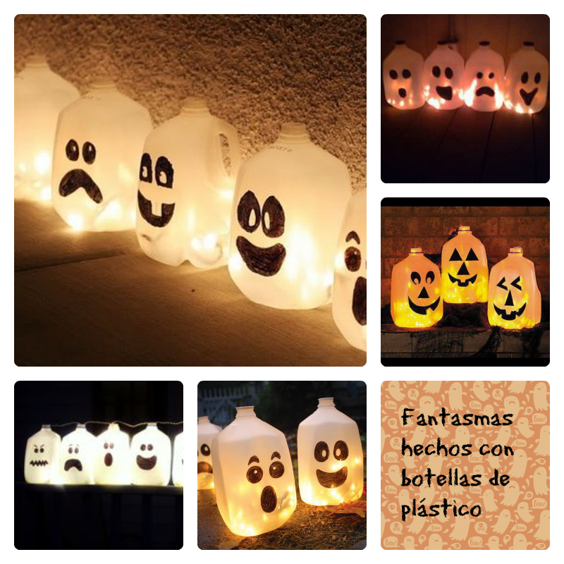 Fantasmas con botellas de plástico