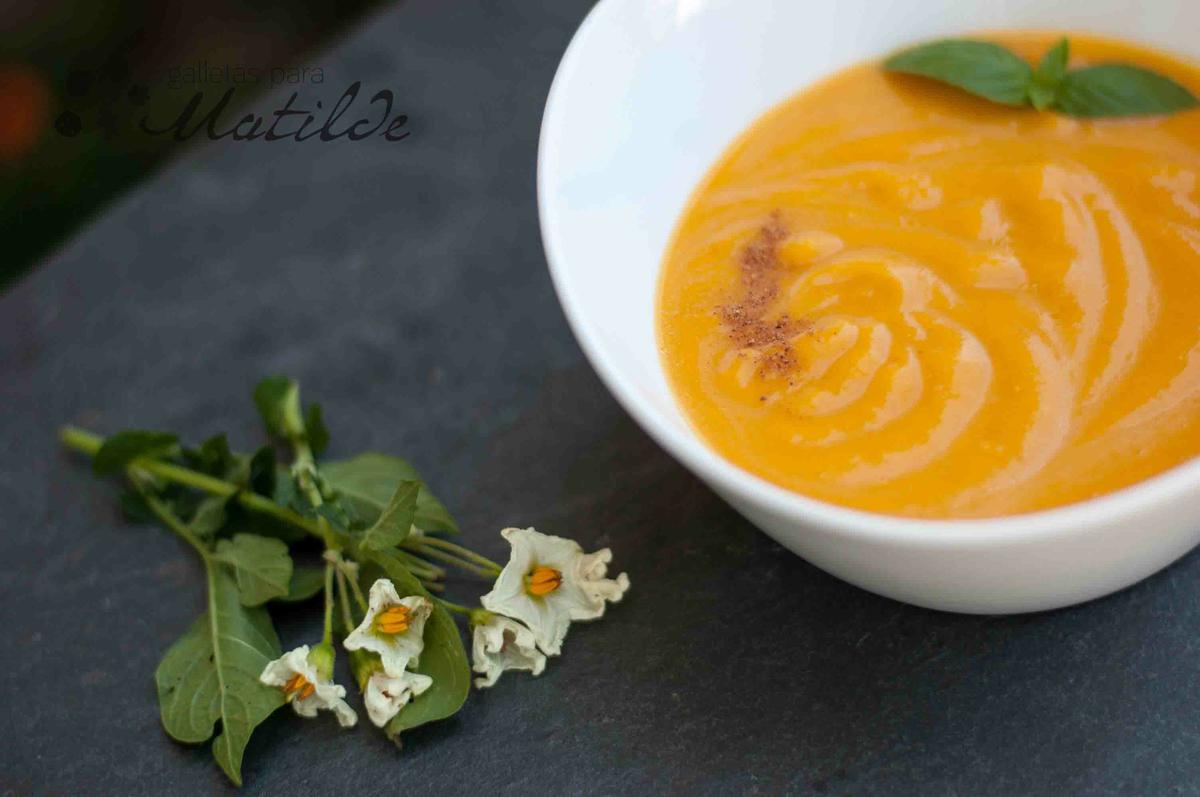 Crema o pure de calabaza, y sus pipas