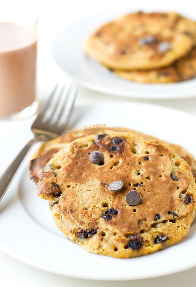 Tortitas de calabaza y chocolate | danzadefogones.com #receta #vegano #danzadefogones