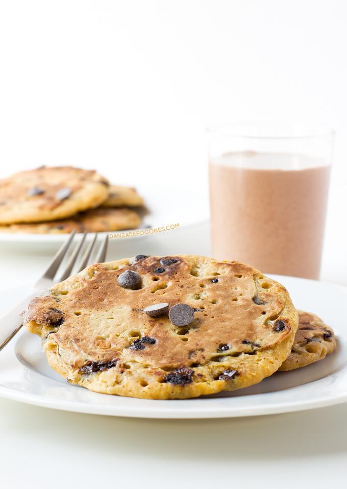 Tortitas de calabaza y chocolate | danzadefogones.com #receta #vegano #danzadefogones