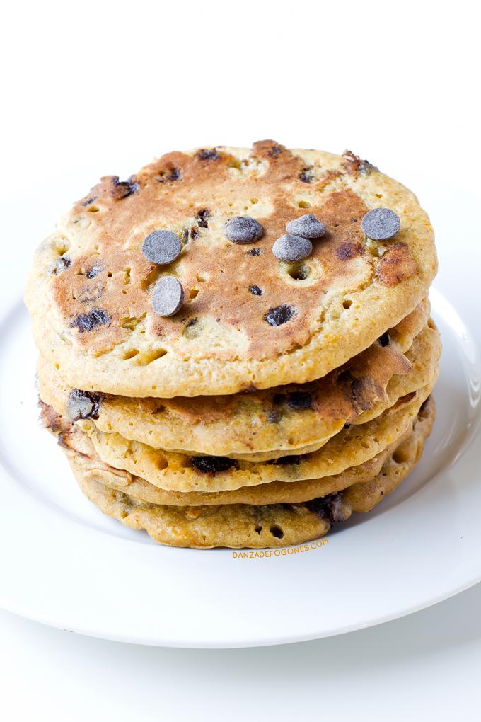 Tortitas de calabaza y chocolate | danzadefogones.com #receta #vegano #danzadefogones