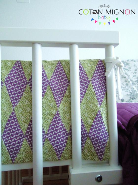 protector de cuna patchwork rombos cultura coton mignon