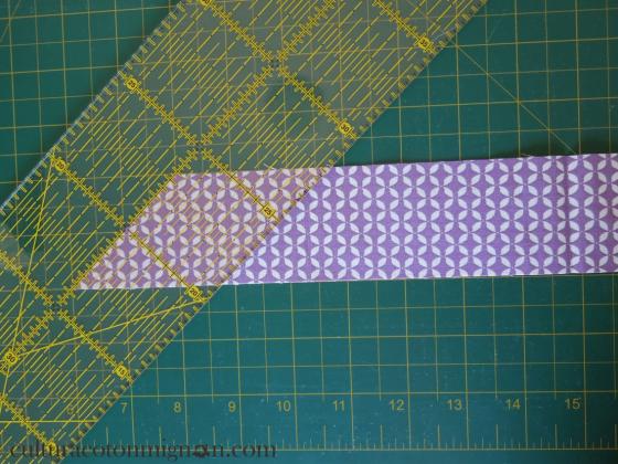cortar tiras rombos patchwork