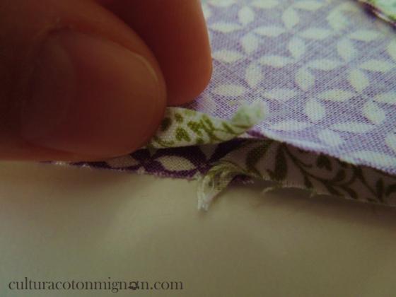 desfase unión rombos patchwork