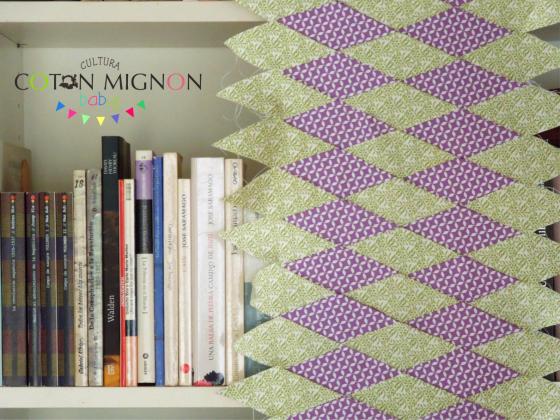 pieza patchwork rombos cultura coton mignon