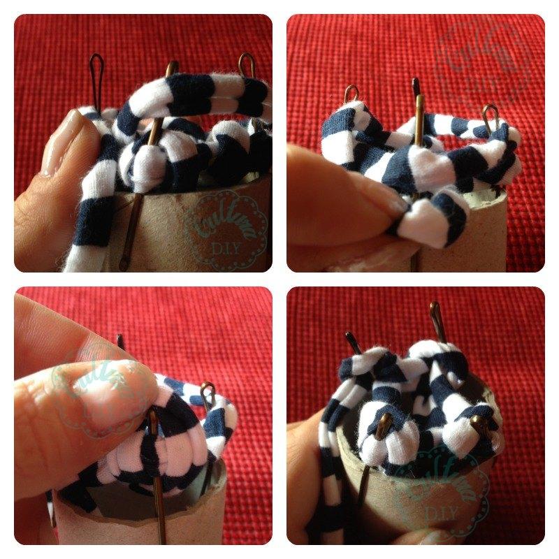 Pasada de punto tubular con trapillo