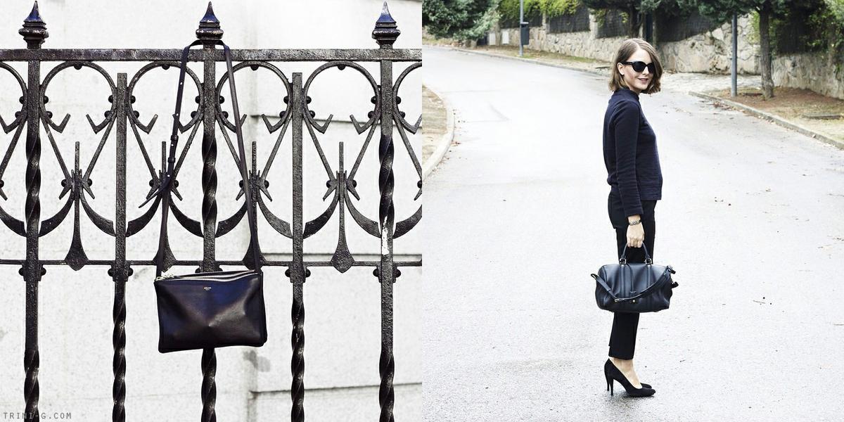 Trini blog | Celine trio bag navy outfit