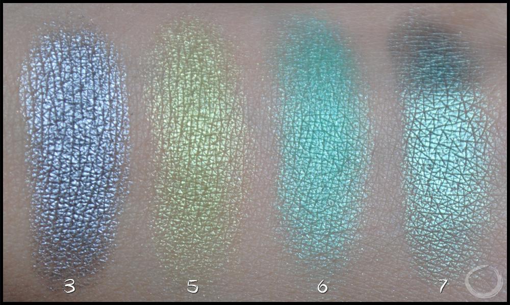 MUA Sombras de ojos swatches