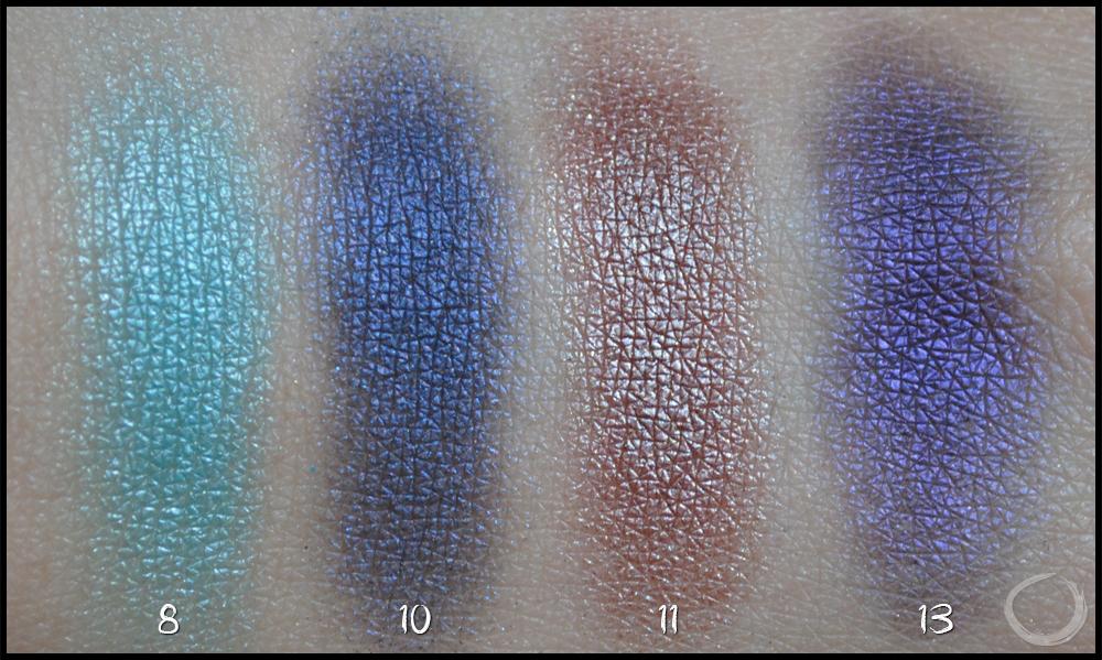 MUA Sombras de ojos swatches