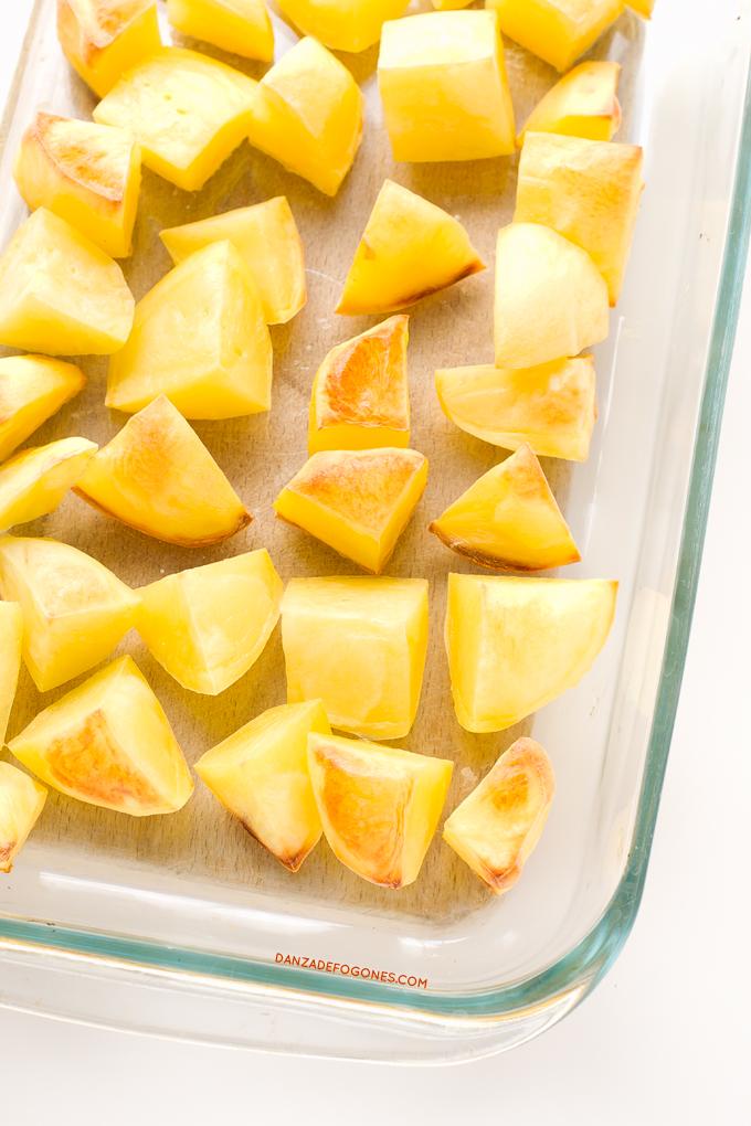 Patata con Chorizo Vegano | danzadefogones.com #receta #vegano #vegana #danzadefogones