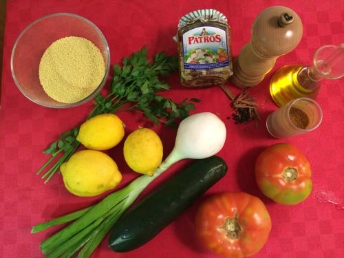 Mise en place de la ensalada marroquí