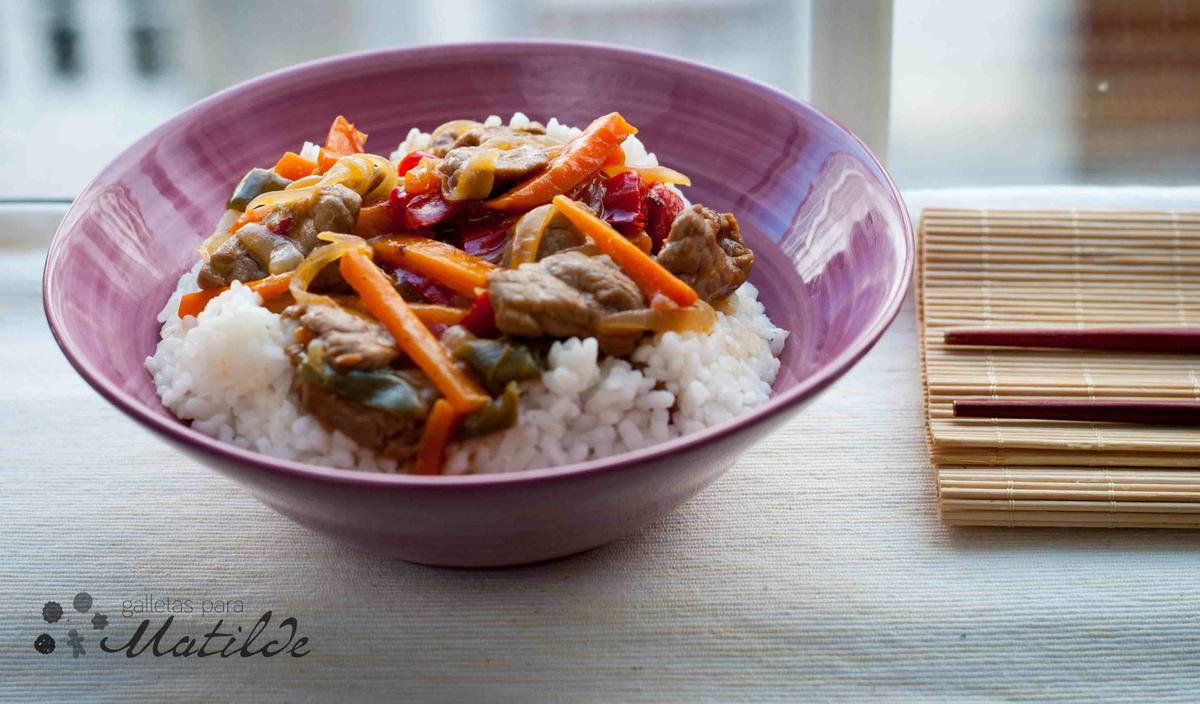 Ternera con salsa de ostras 